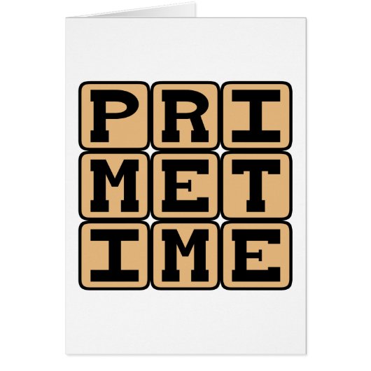 Prime Time, Television Programming Block Cards (Front)