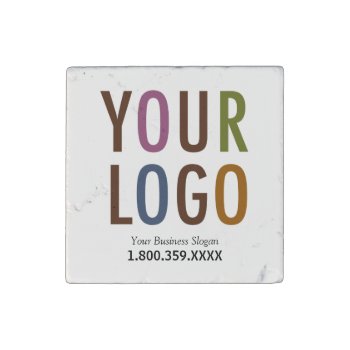 Primed Marble Magnet With Company Logo No Minimum by MISOOK at Zazzle