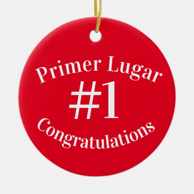 primer lugar ceramic ornament (Front)