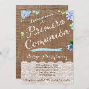 Primera Comunión, 1st Communion Latino Invites