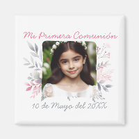 Primera Comunión con Foto y Flores Spanish