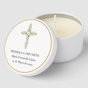 Primera Comunión Cross Mini Candle Favors