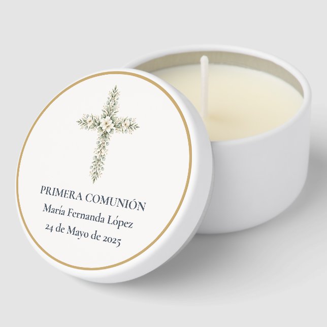 Primera Comunión Cross Mini Candle Favors (Corner)