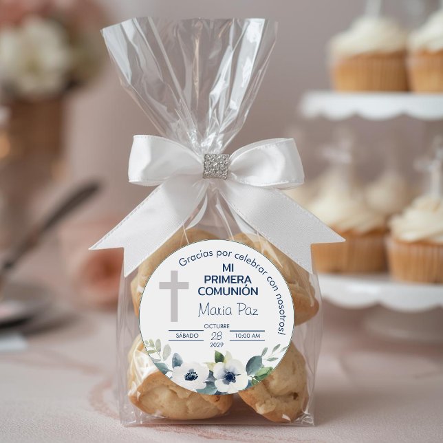 Primera Comunion Gifts and Favors First Communion Classic Round Sticker (Creator Uploaded)