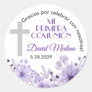 Primera Comunion Gifts and Favors First Communion Classic Round Sticker