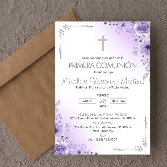 Primera Comunion Invitacion First Holy Communion Invitation (Creator Uploaded)