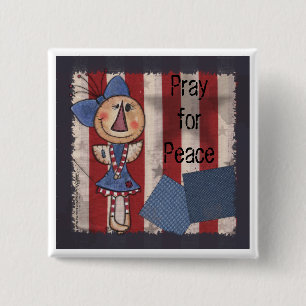 Primitive American Angel Button