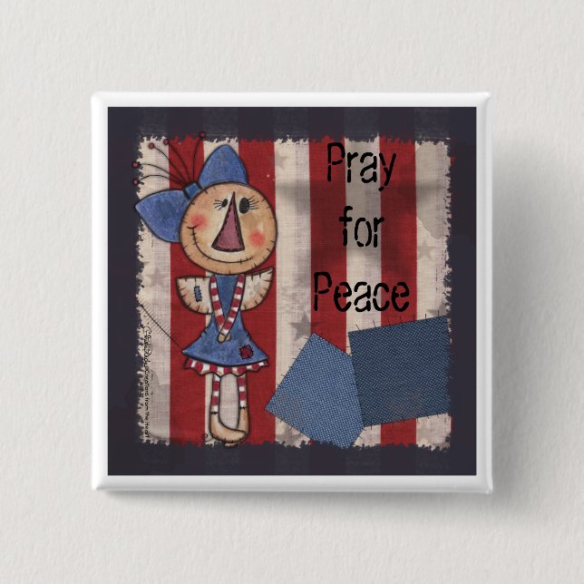 Primitive American Angel Button (Front)