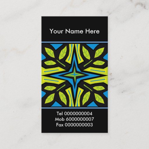 Customizable Primitive Art Business Cards