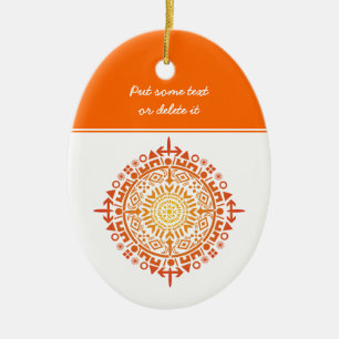 Primitive art-Sun custom ornament