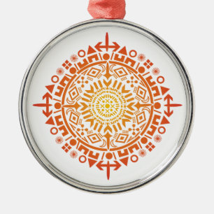 Primitive art-Sun custom ornament