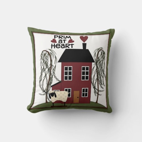 Primitive at Heart Country Sheep  House Decor Throw Pillow
