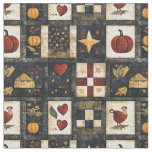 Primitive Autumn Quilt Pattern | Farmhouse Harvest Fabric