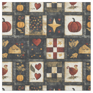 Primitive Autumn Quilt Pattern   Farmhouse Harvest Fabric