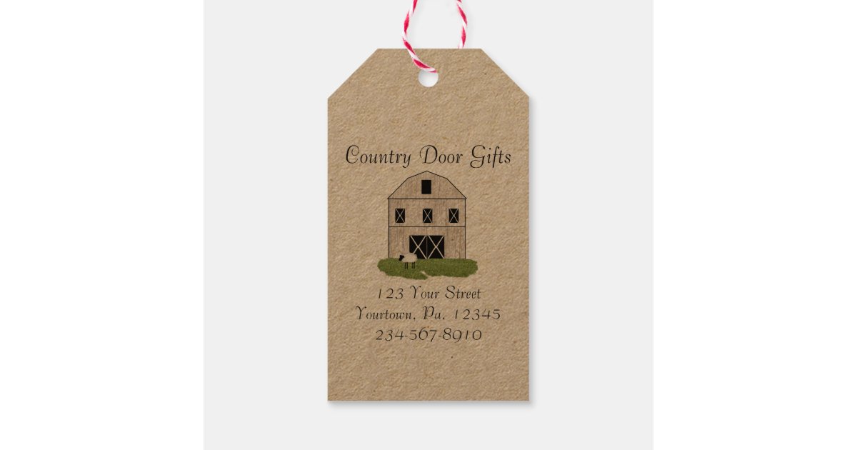 Primitive Barn Gift Tags | Zazzle