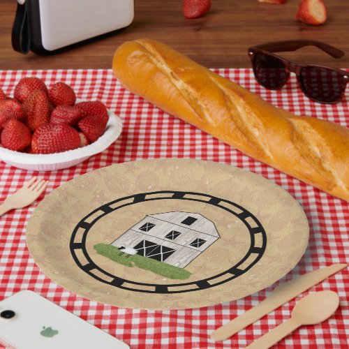 Primitive Barn  Paper Plates