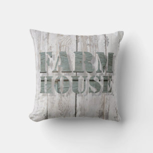 primitive barn wood western country farmhouse throw pillow