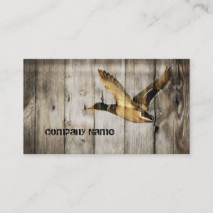 Primitive Barn wood Western Country mallard duck Business Card