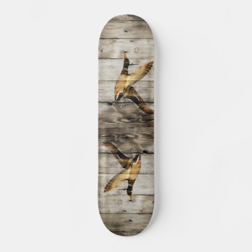Primitive Barn wood Western Country mallard duck Skateboard