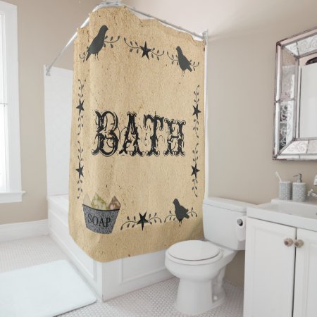Primitive Bath Shower Curtain