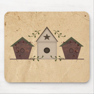 Primitive Birdhouses Mousepad