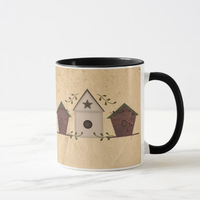Primitive Birdhouses Mug (Right)