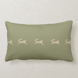Primitive Bunny Olive Green Lumbar Pillow