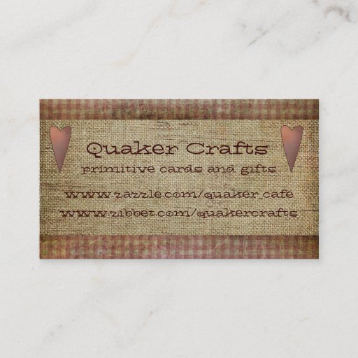 Customizable Primitive Business Cards