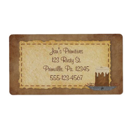 Primitive Candle Business Label