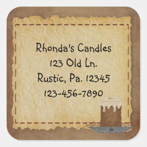 Primitive Candle Sticker