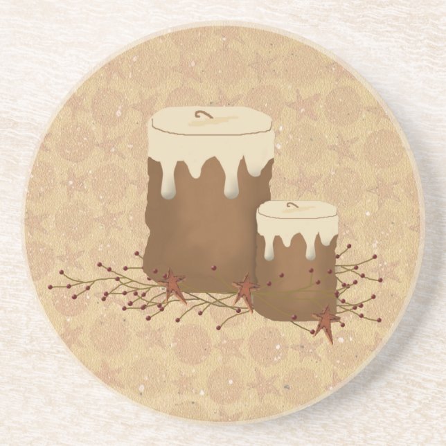 Primitive Candles Coaster (Front)