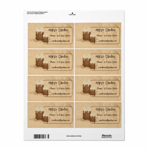 Primitive Candles Labels | Zazzle