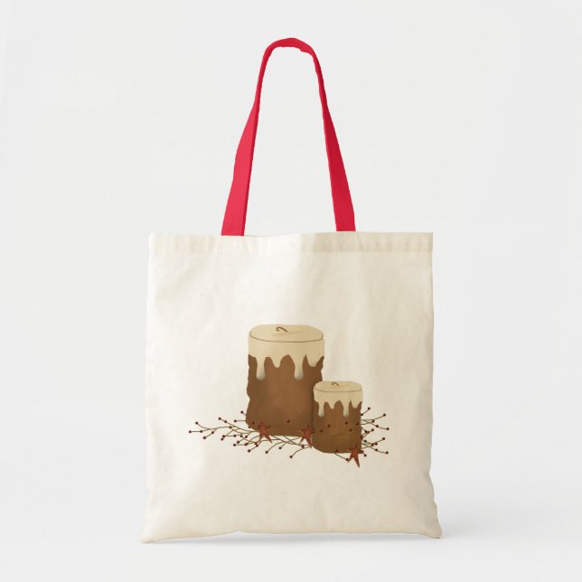 Primitive Candles Tote Bag (Front)