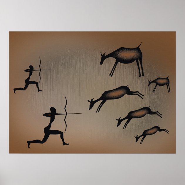 Primitive Cave Art Poster Zazzle   Primitive Cave Art Poster R09db137d63fe4f608c230aaed4965710 02q 8byvr 630 