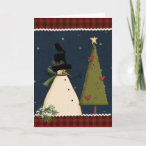 Primitive Christmas Greeting Card
