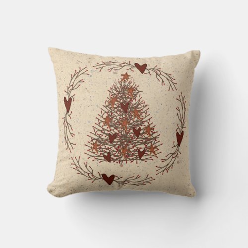 Primitive Christmas Tree Pillow