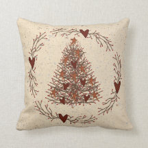 primitive christmas pillows