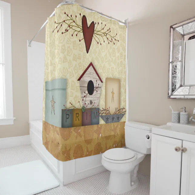 Primitive Collection Shower Curtain Zazzle