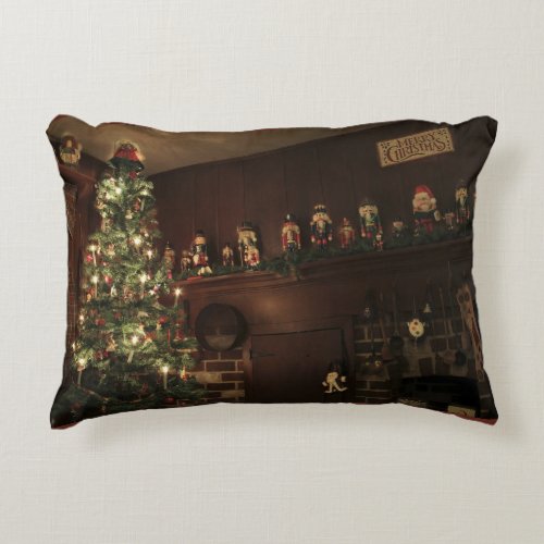 Primitive Colonial Country Christmas Holiday Accent Pillow