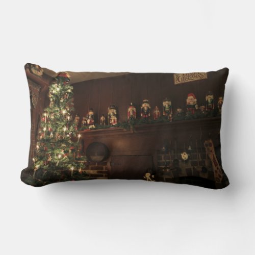 Primitive Colonial Country Christmas Holiday Lumbar Pillow