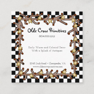 Primitive Country Berries & Stars Business Card