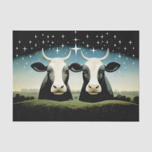 Primitive Country Cows Decoupage Tissue Paper