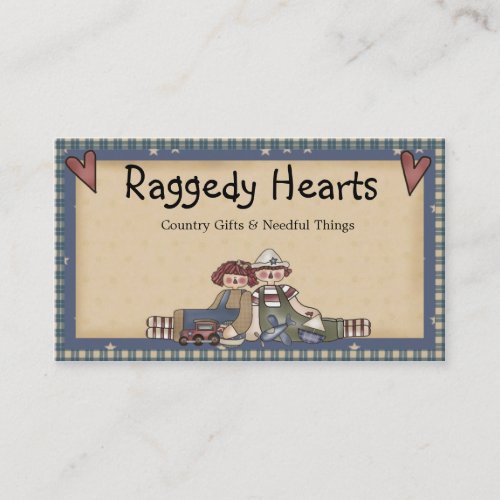 Primitive Country Dolls Address Label Business Card