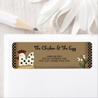 Primitive Country Farmhouse Chicken Shipping Labe Label