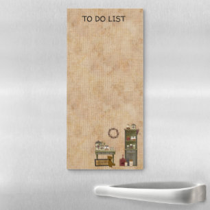 Primitive Country Folk Art Kitchen To Do List Magnetic Notepad