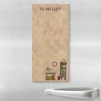Primitive Country Folk Art Kitchen To Do List Magnetic Notepad