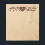 Primitive Country Heart Notepad<br><div class="desc">This Primitive Country Heart Notepad features my mouse drawn art and is great for your primitive or country style decor.
Available in the large size also!</div>