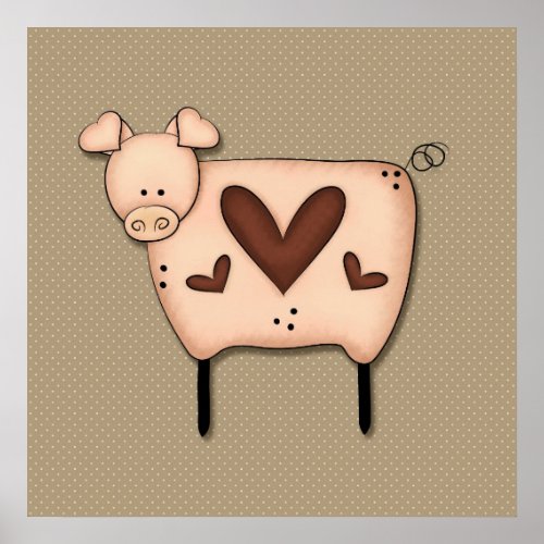 Primitive Country  Pig Decor