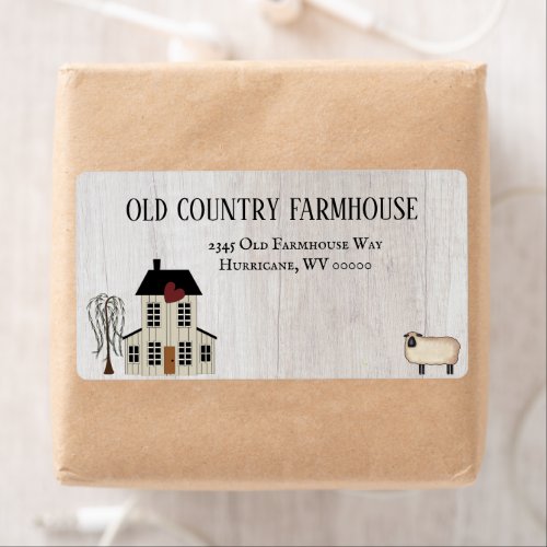 Primitive Country Rustic Old Farmhouse Sheep  Label