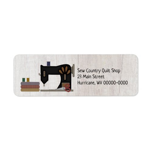 Primitive Country Sewing Quilting Return Address Label